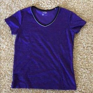Short sleeve purple dri-fit shirt